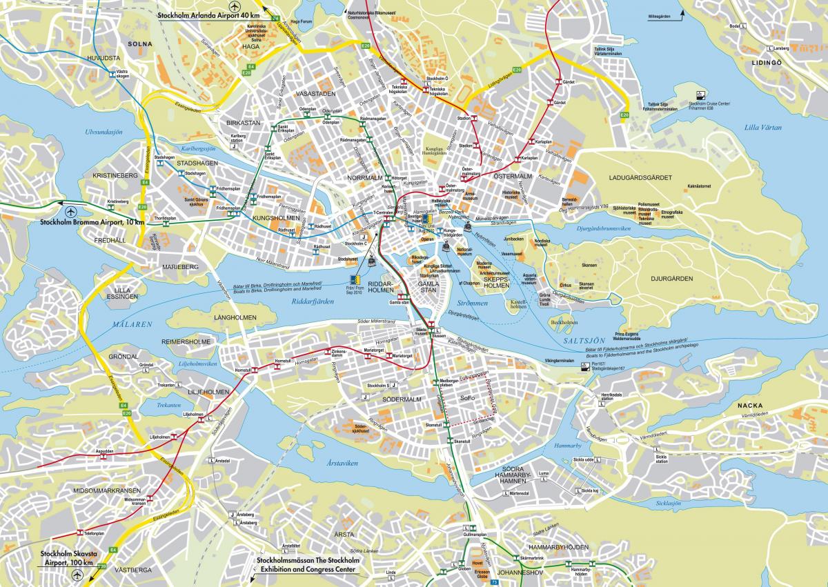 карта на Стокхолм улица