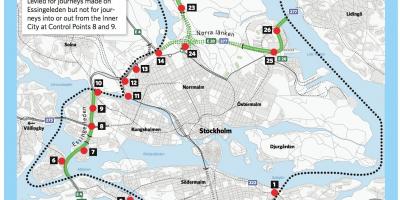 Карта на Стокхолм застојот на полнење