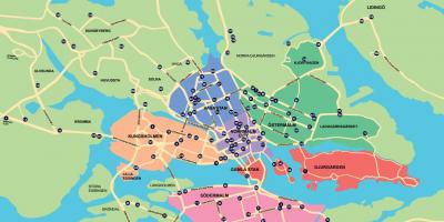 Мапа на градот велосипед мапата Стокхолм
