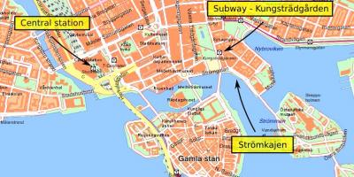 Стокхолм централна мапа