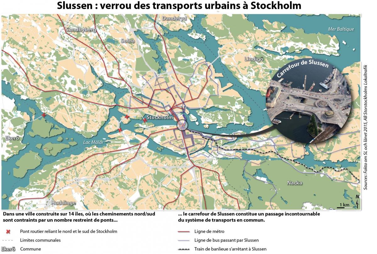 карта на slussen Стокхолм