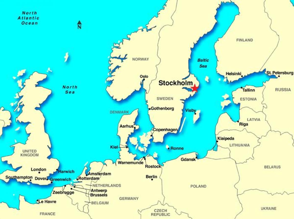 Стокхолм мапата европа