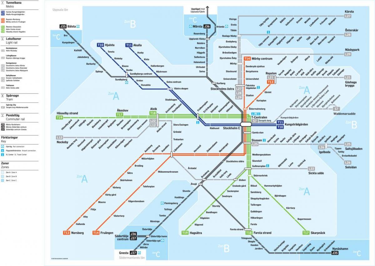 sl tunnelbana мапа