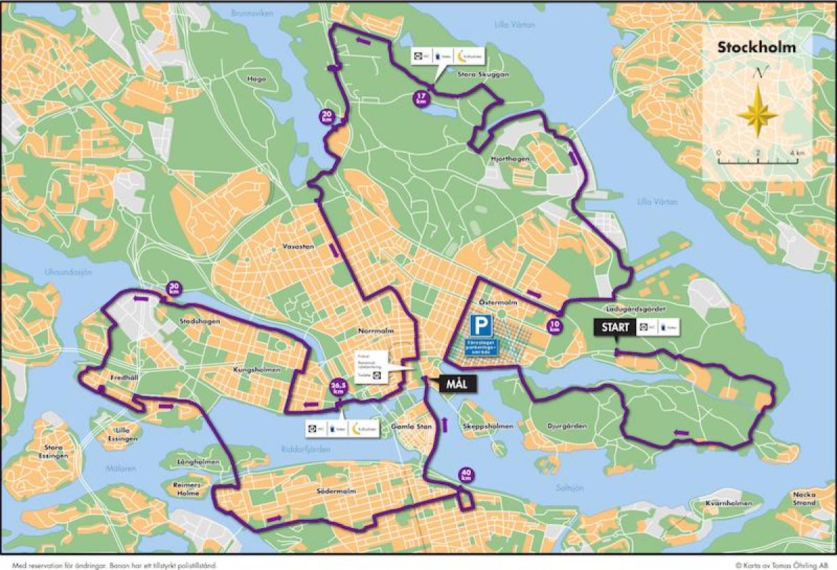 Стокхолм велосипед мапа