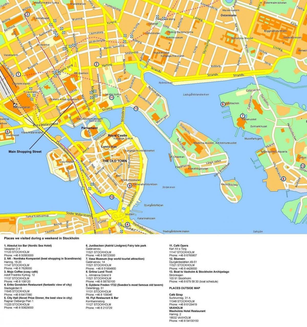 карта на Стокхолм крстарење терминал