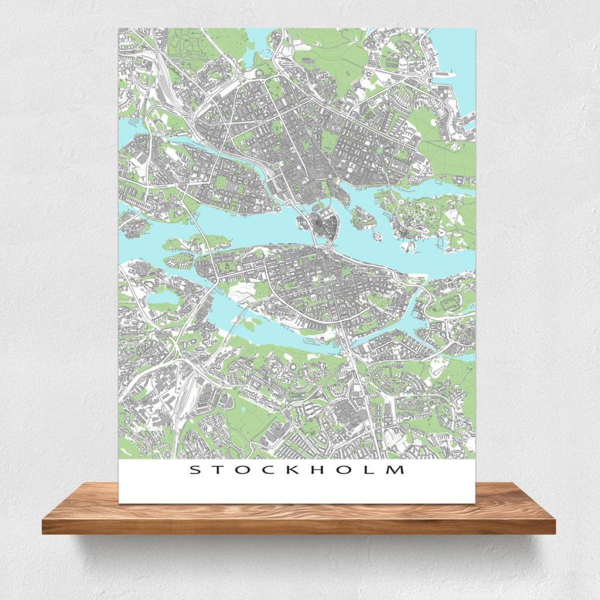 карта на Стокхолм мапата за печатење