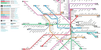 Стокхолм, Шведска метро мапа