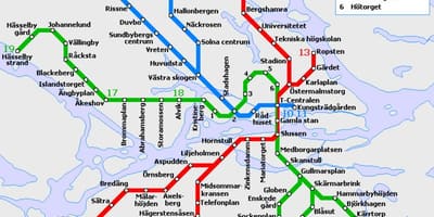 Стокхолм т bahn мапа