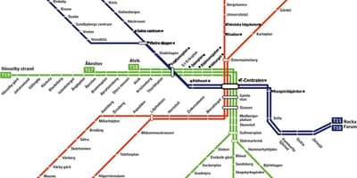 Т централна Стокхолм мапа