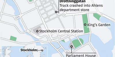 Карта на drottninggatan Стокхолм