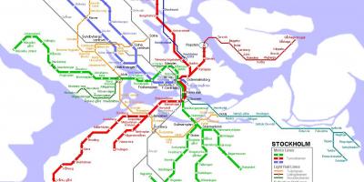 Шведска tunnelbana мапа