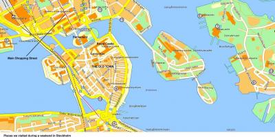 Стокхолм центар мапа