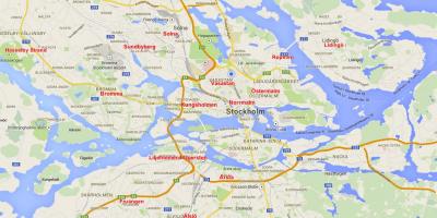 Карта на Стокхолм населби