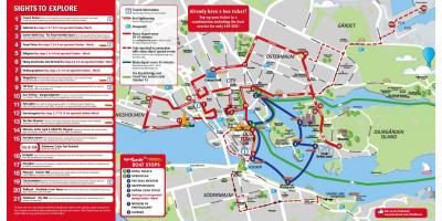 Стокхолм црвениот автобус мапа