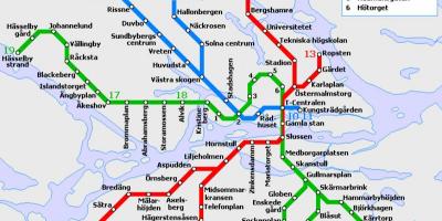 Јавниот транспорт Стокхолм мапа