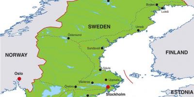 Главниот град на Шведска мапа