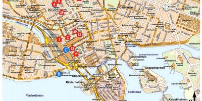 Туристичка карта Стокхолм, Шведска